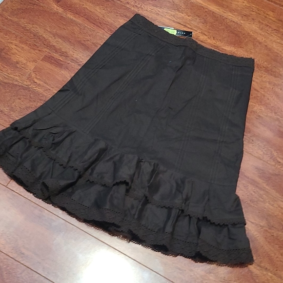 Antonio Melani Chocolate brown peasant skirt - Picture 3 of 7